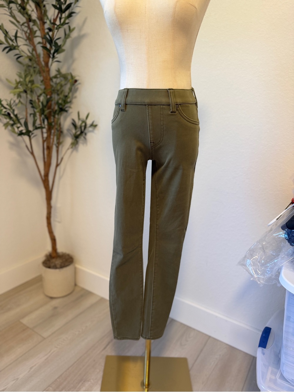 True Religion Olive Green Straight Leg Jeans